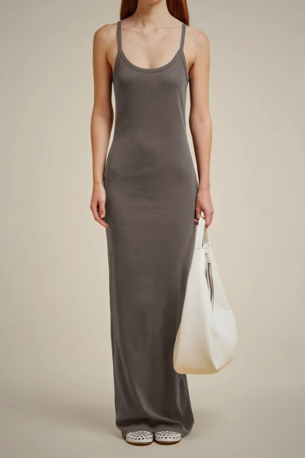 Shop Liviana conti Abito Grigio Chiaro Melang | Nero