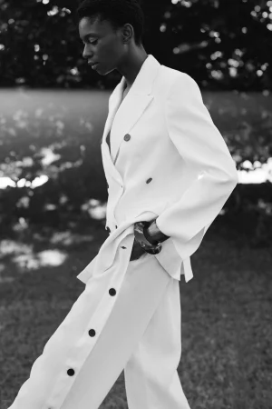 New Liviana conti Blazer Doppiopetto Bianco | Nero