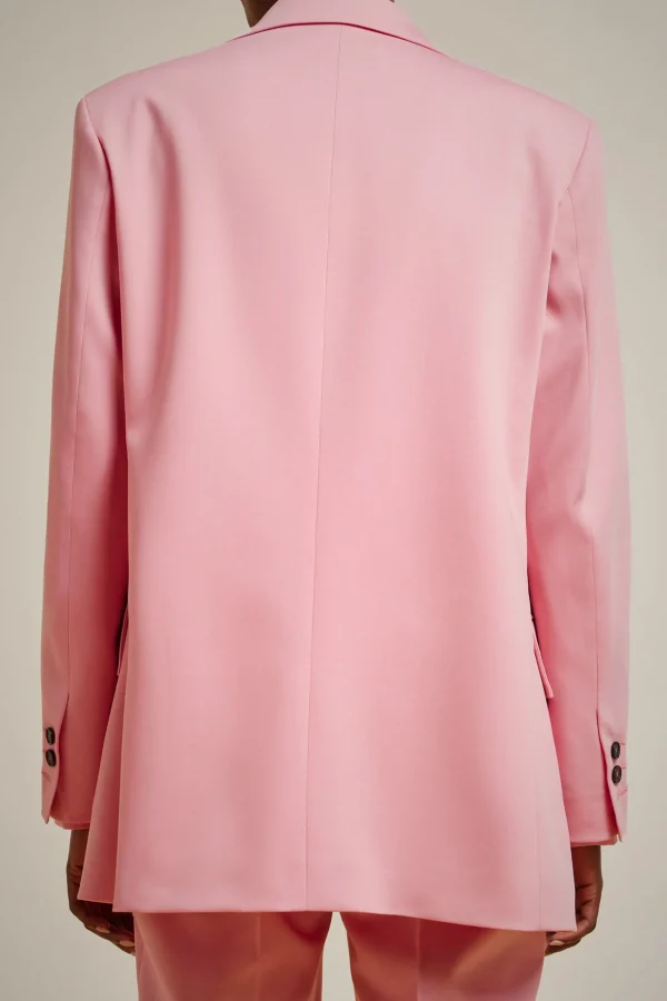 Online Liviana conti Blazer Doppiopetto Rosa Ruby | Marea | Latte D'Avena