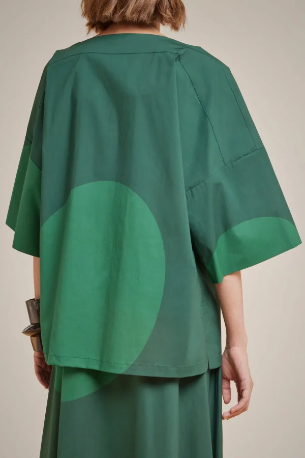 blusa_1-12.webp Sale Liviana conti Blusa Pois Bosco/Aloe | Pois Bianco/Calce