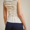 blusa_arricciata_2.webp Online Liviana conti Blusa Arricciata Pomice