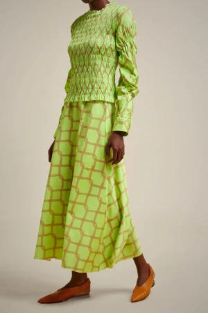 blusa_arriccio_0.webp Outlet Liviana conti Blusa Arriccio Rete Lime/Argilla