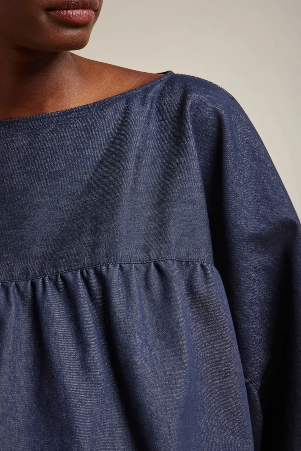 blusa_con_arricci_1.webp Best Liviana conti Blusa Con Arricci Notte