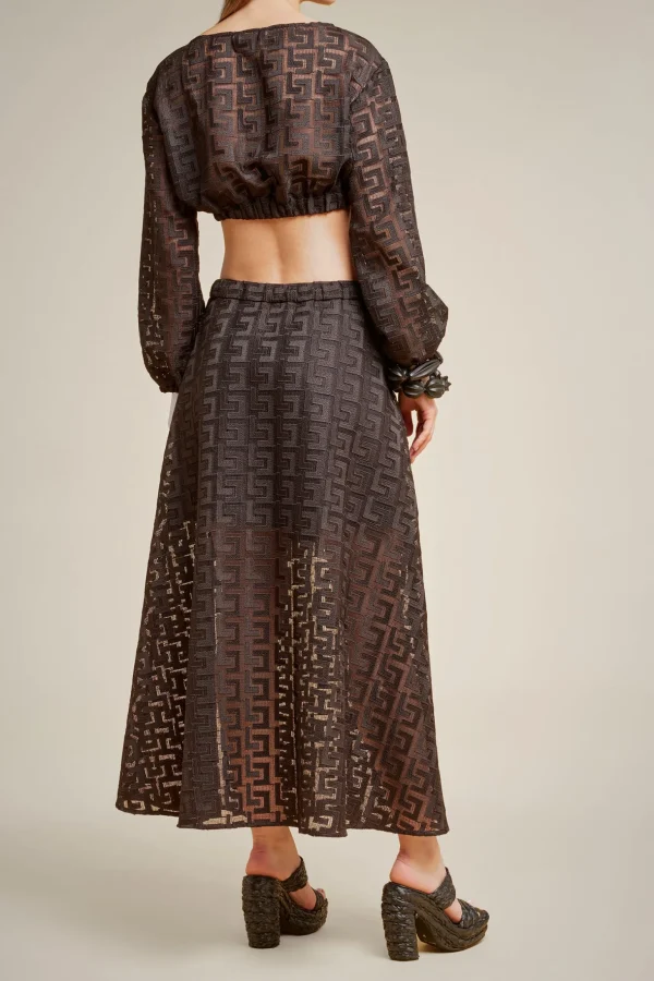 Sale Liviana conti Blusa Macrame' Moro