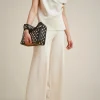 Shop Liviana conti Borsa Spalla Borchie Argilla | Nero