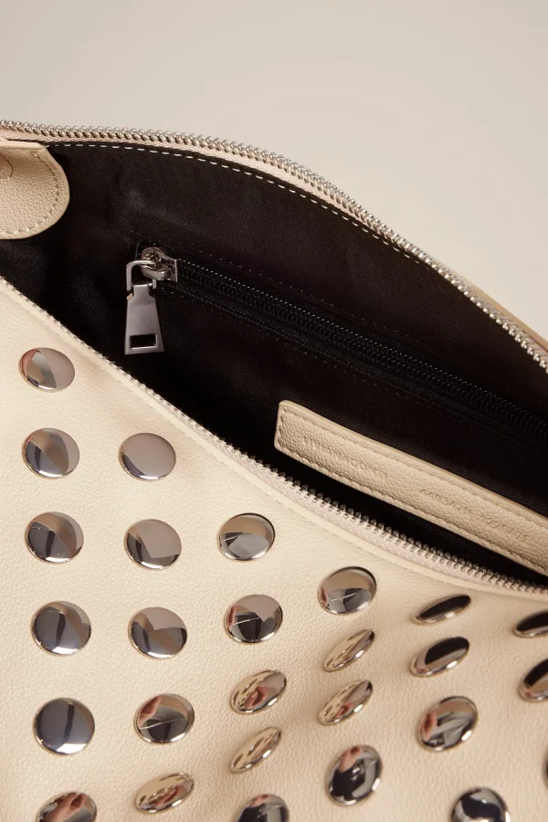 Shop Liviana conti Borsa Spalla Borchie Argilla | Nero