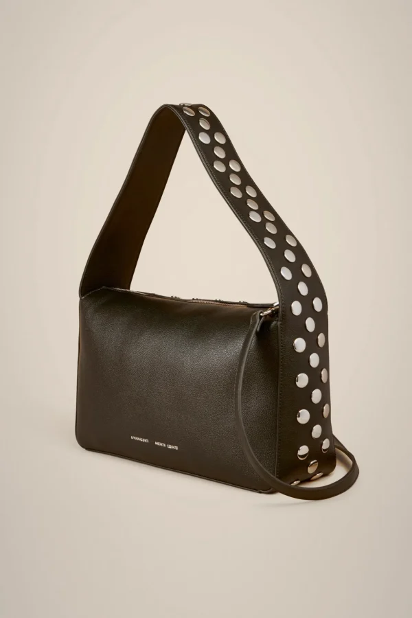 Shop Liviana conti Borsa Spalla Borchie Argilla | Nero
