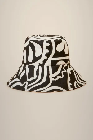 bucket_tela_di_lino_0.webp Discount Liviana conti Bucket Tela Di Lino Graffito Nero/Bianco