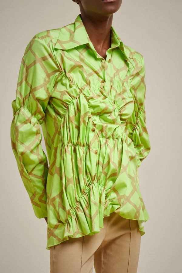 camicia_1-3.webp Cheap Liviana conti Camicia Rete Lime/Argilla