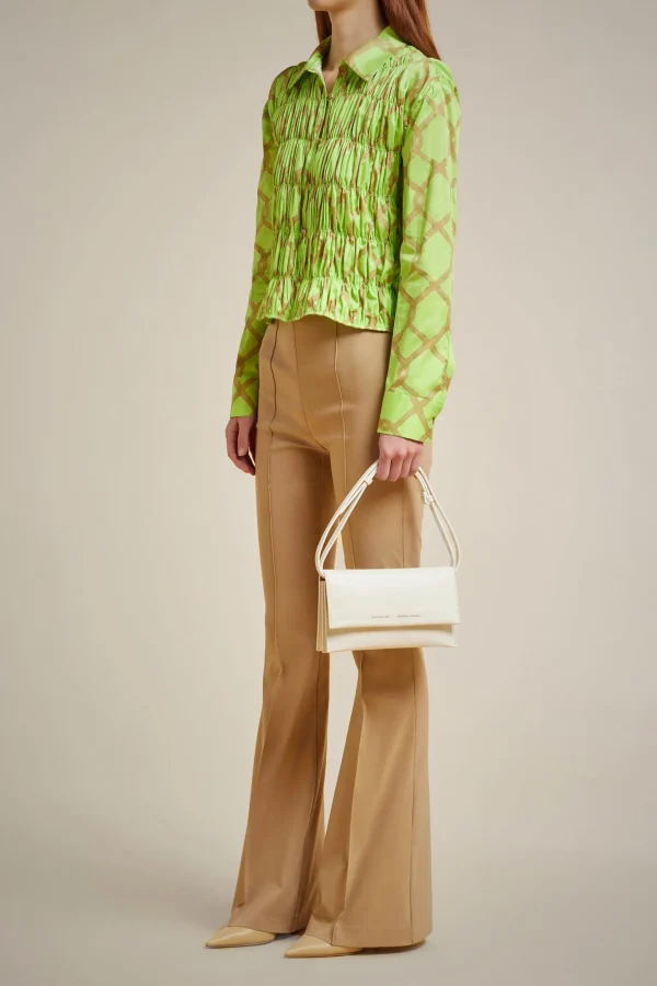 Shop Liviana conti Camicia Arriccio Rete Lime/Argilla