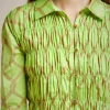 Shop Liviana conti Camicia Arriccio Rete Lime/Argilla