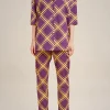 Outlet Liviana conti Camicia Manica Corta Check Bacca