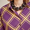 Outlet Liviana conti Camicia Manica Corta Check Bacca