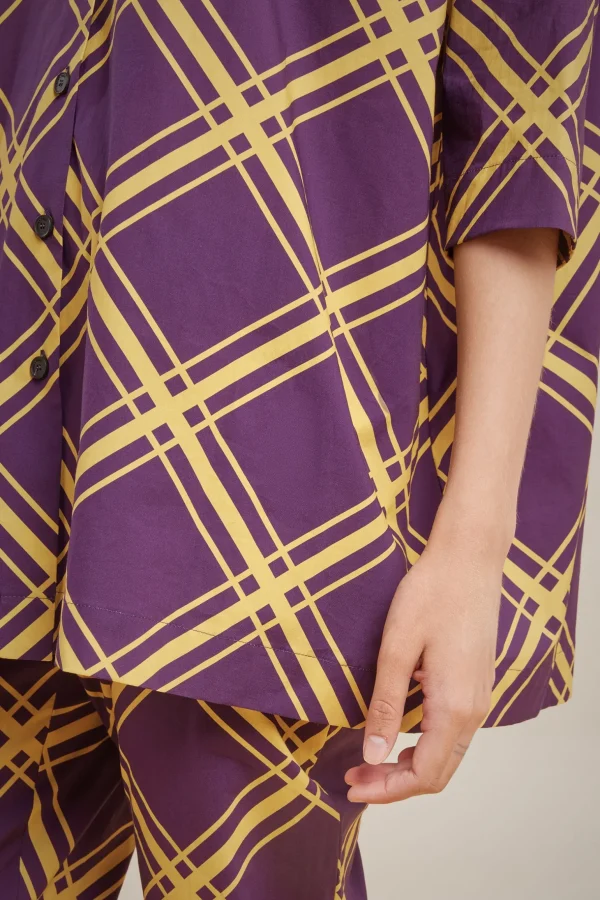 Outlet Liviana conti Camicia Manica Corta Check Bacca