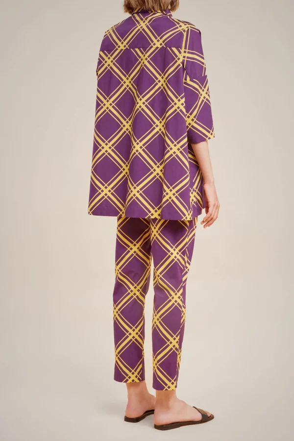 Outlet Liviana conti Camicia Manica Corta Check Bacca