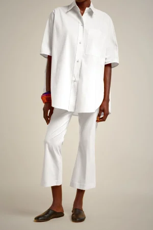 camicia_over_0.webp Best Sale Liviana conti Camicia Over Bianco | Albicocca | Granita Al Lampone | Marea