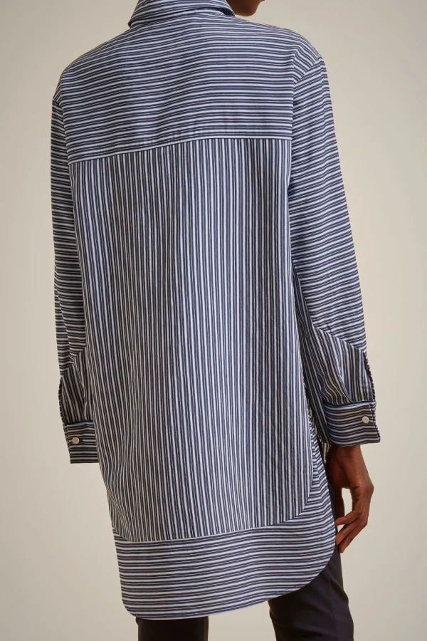 camicia_over_2-4.webp Flash Sale Liviana conti Camicia Over Riga Blu/Azzurra