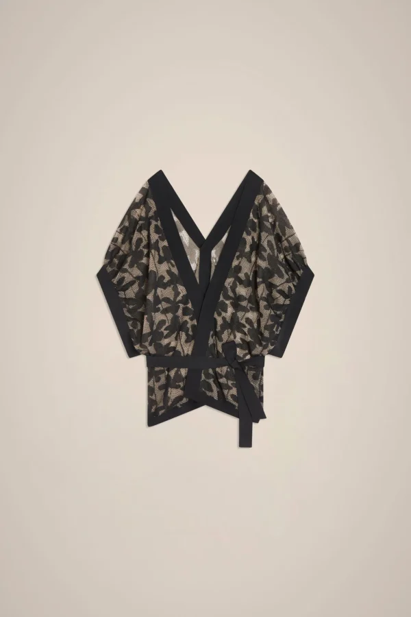 Online Liviana conti Cardigan Pizzo Aloe/Nude | Nero/Nude Skin