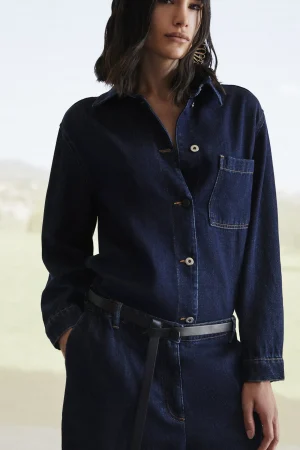 denim_jacket_0.webp Discount Liviana conti Denim Jacket Denim Blu Scuro