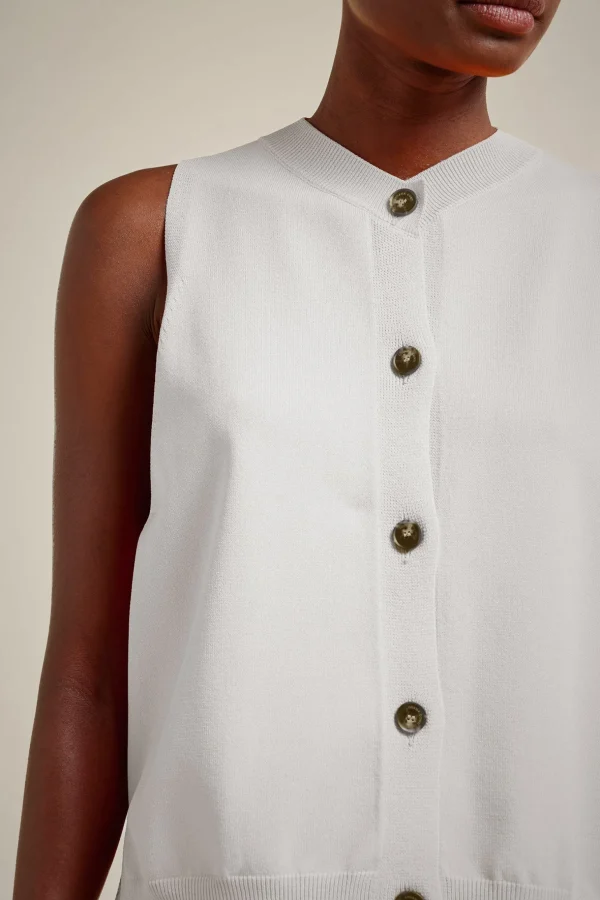 gilet_con_bottoni_0.webp Best Liviana conti Gilet Con Bottoni Bianco | Corno | Mango | Nero
