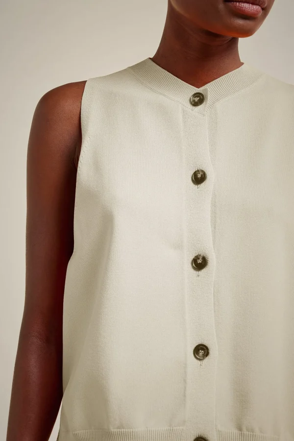 gilet_con_bottoni_1.webp Best Liviana conti Gilet Con Bottoni Bianco | Corno | Mango | Nero