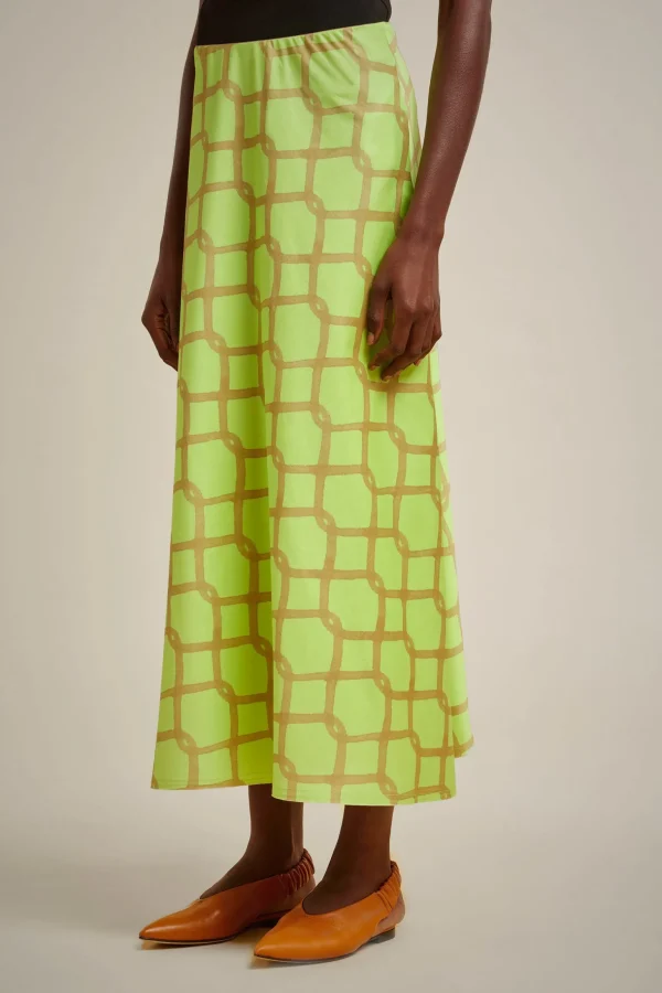 Shop Liviana conti Gonna Rete Lime/Argilla | Rete Marea/Bianco