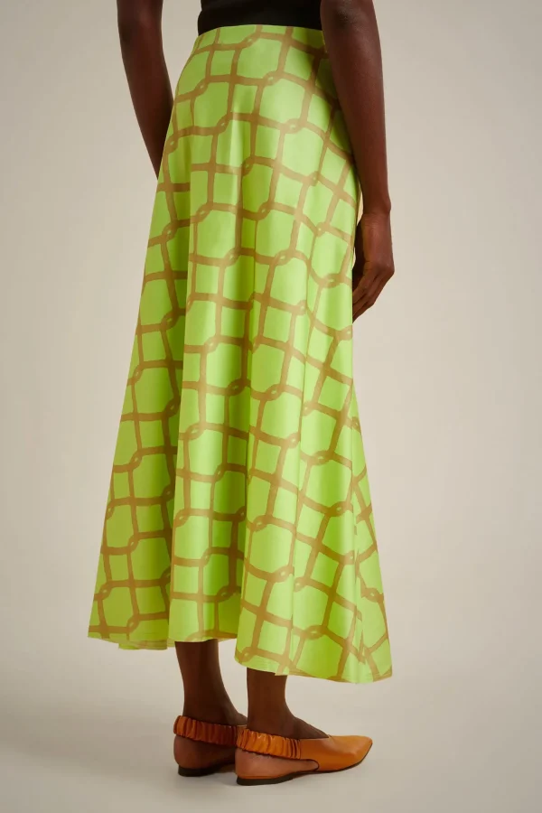 Shop Liviana conti Gonna Rete Lime/Argilla | Rete Marea/Bianco