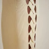 gonna_bande_laterali_intr_3.webp Discount Liviana conti Gonna Bande Laterali Intrecciate Corno