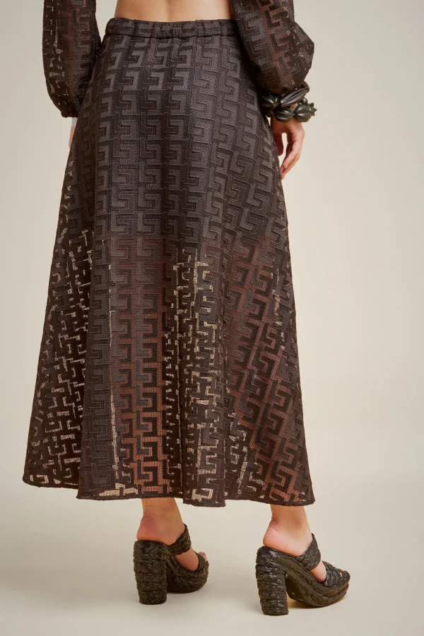 Discount Liviana conti Gonna Macrame' Moro