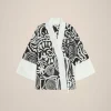 Hot Liviana conti Kimono Corto Graffito Nero/Bianco | Pois Ruggine/Bianco