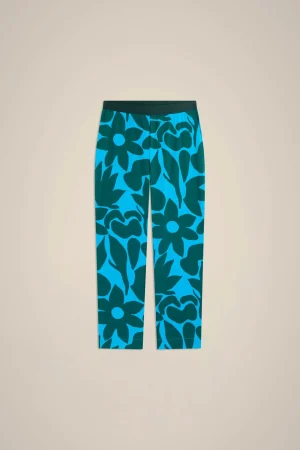 Store Liviana conti Leggings Fiore Stencil Bosco