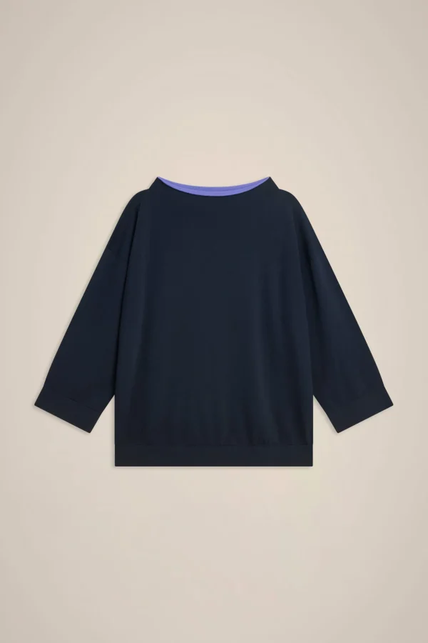 Fashion Liviana conti Maglia Bordi Double Bianco/Corno | Bacca Di Goji/Fuxia | Notte/Uva | Notte
