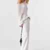 Fashion Liviana conti Maglia Effetto Pizzo Bianco