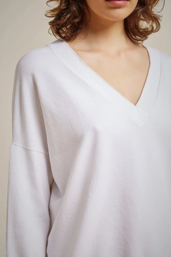 maglia_over_frontba_2.webp New Liviana conti Maglia Over Front/Ba Bianco | Marea | Notte