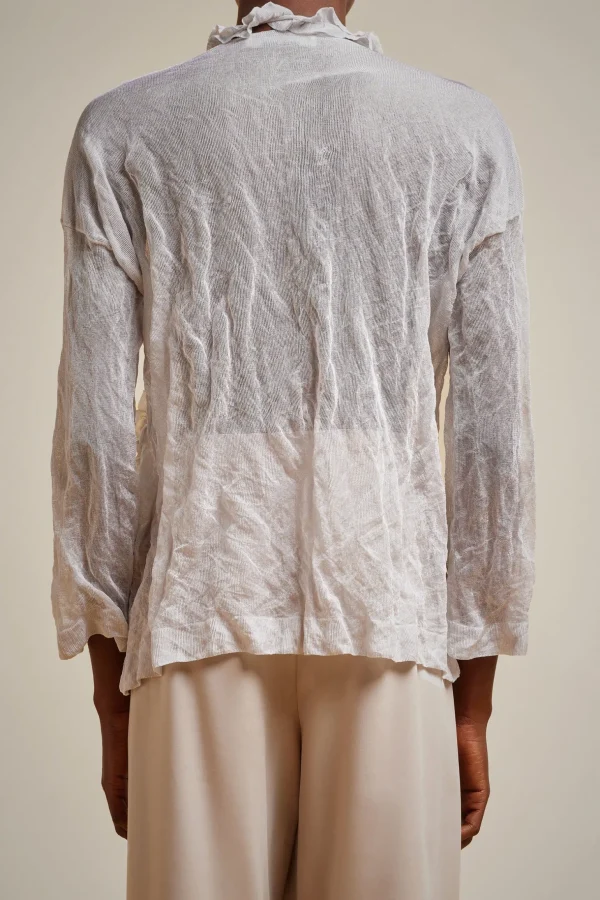 maglia_rouches_1.webp Clearance Liviana conti Maglia Rouches Bianco