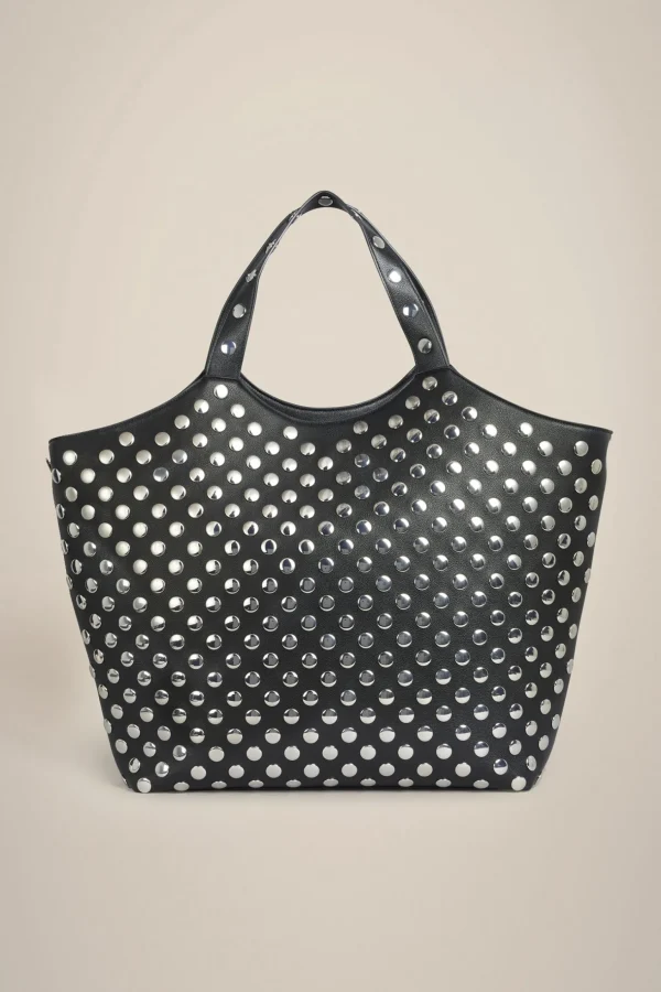 maxi_tote_borchie_4.webp Cheap Liviana conti Maxi Tote Borchie Argilla | Nero