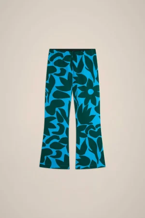 pantalone_0-22.webp Clearance Liviana conti Pantalone Fiore Stencil Bosco | Venatura Bacca