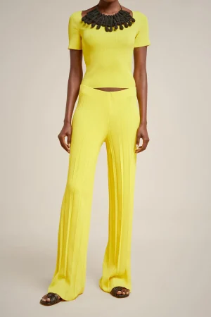 pantalone_plisse_0.webp Clearance Liviana conti Pantalone Plisse' Crazy Lemon | Nero