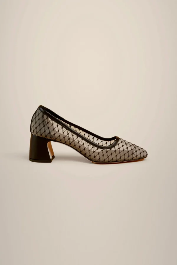 Clearance Liviana conti Pumps Rete Tecnica Nero