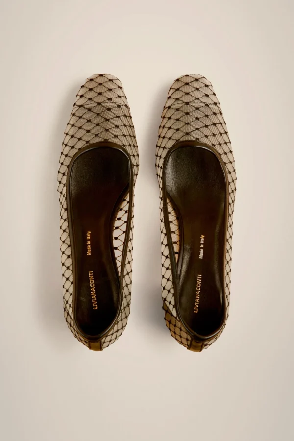 Clearance Liviana conti Pumps Rete Tecnica Nero