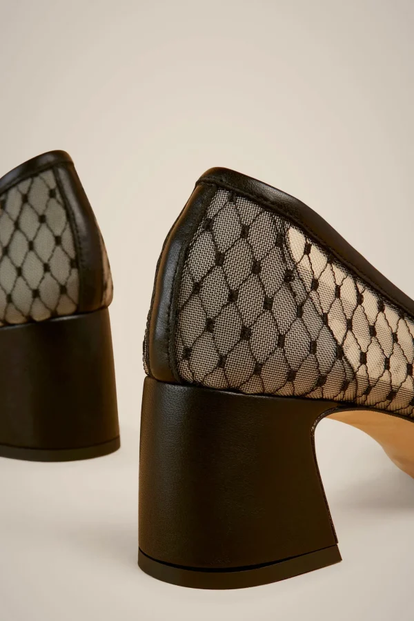 Clearance Liviana conti Pumps Rete Tecnica Nero