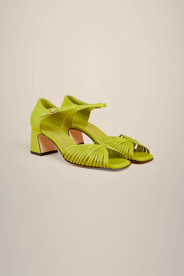 Sale Liviana conti Pumps Tomaia Intrecciata Clorofilla | Mostarda | Nero
