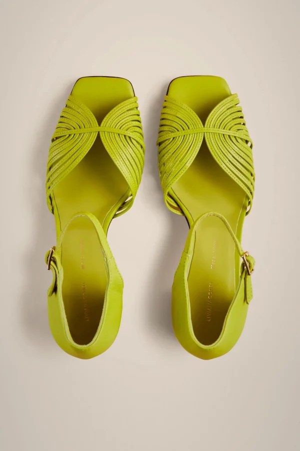 Sale Liviana conti Pumps Tomaia Intrecciata Clorofilla | Mostarda | Nero