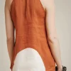 top_con_fiocco_1.webp Best Sale Liviana conti Top Con Fiocco Pois Ruggine/Bianco
