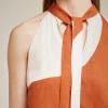 top_con_fiocco_2.webp Best Sale Liviana conti Top Con Fiocco Pois Ruggine/Bianco