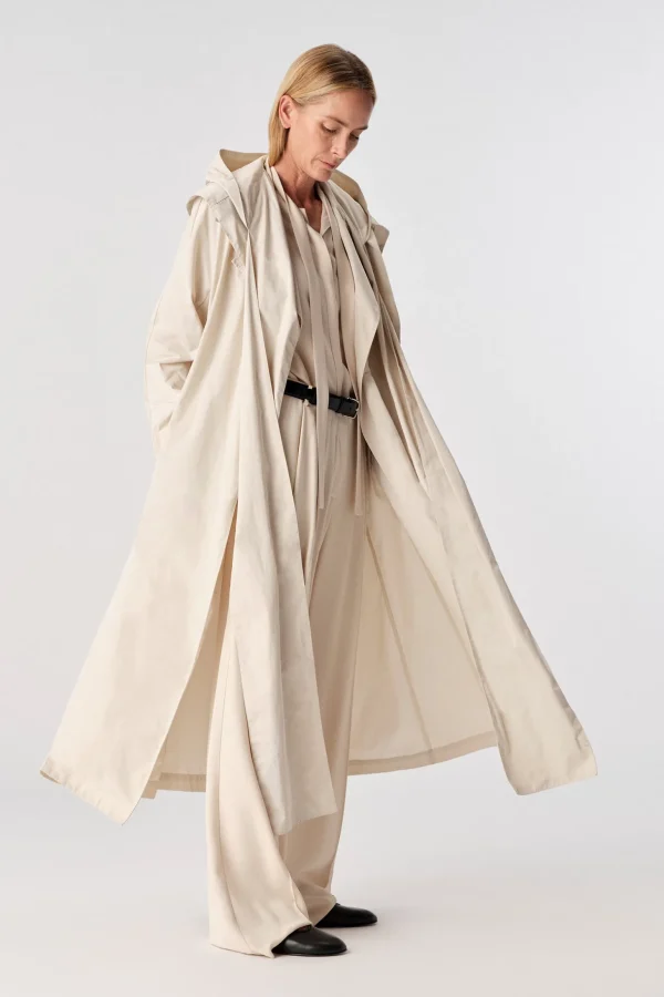 Hot Liviana conti Trench Con Cappuccio Pomice | Notte