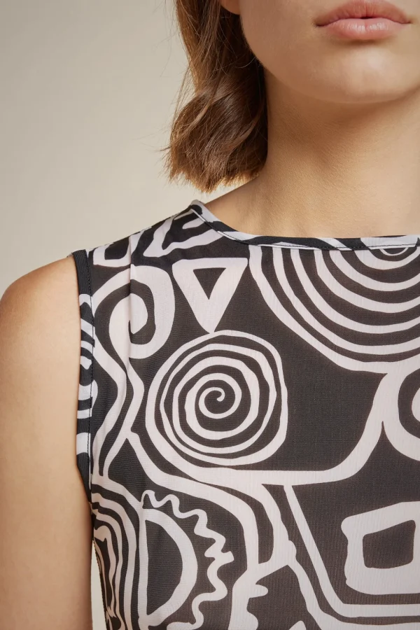 Online Liviana conti T-Shirt Graffito Nero/Bianco