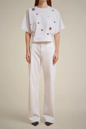 Discount Liviana conti T-Shirt Borchie Bianco | Nero