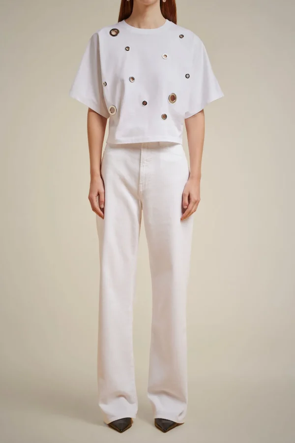 Discount Liviana conti T-Shirt Borchie Bianco | Nero